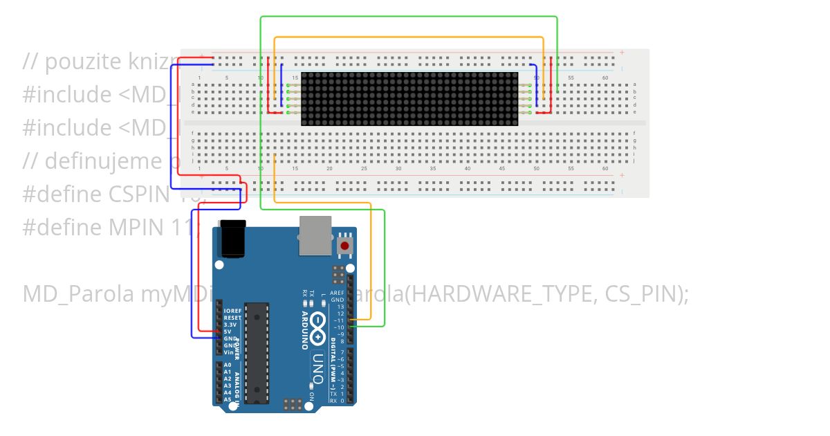 LED Dot Matrix project simulation