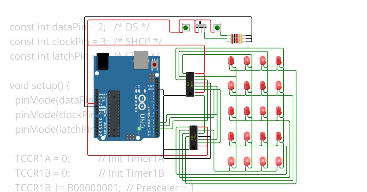 WSMB2024TEST CUBAAN 2 IC74595 Array simulation