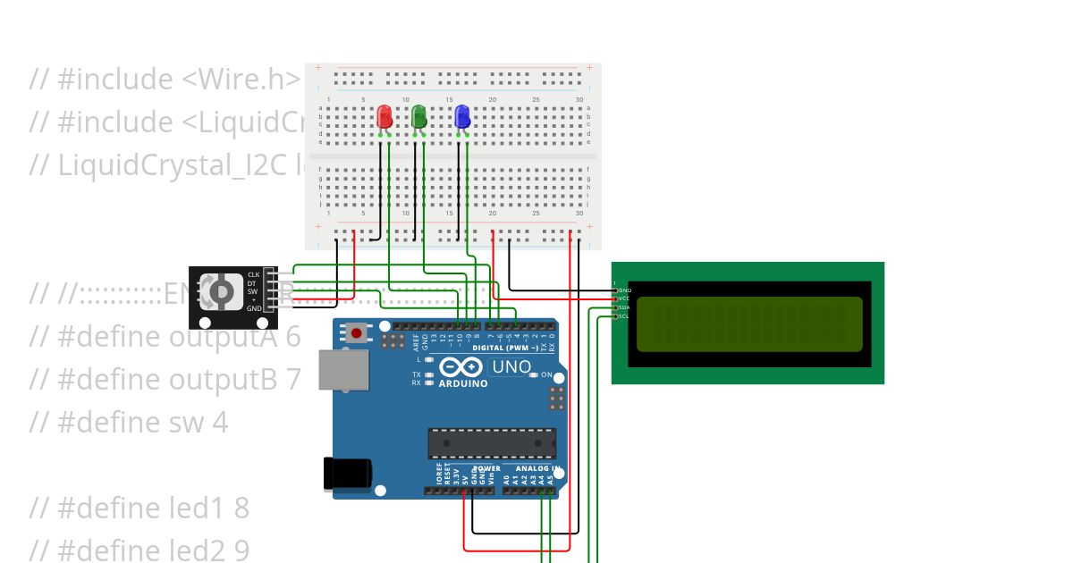 Led control With Encoder simulation