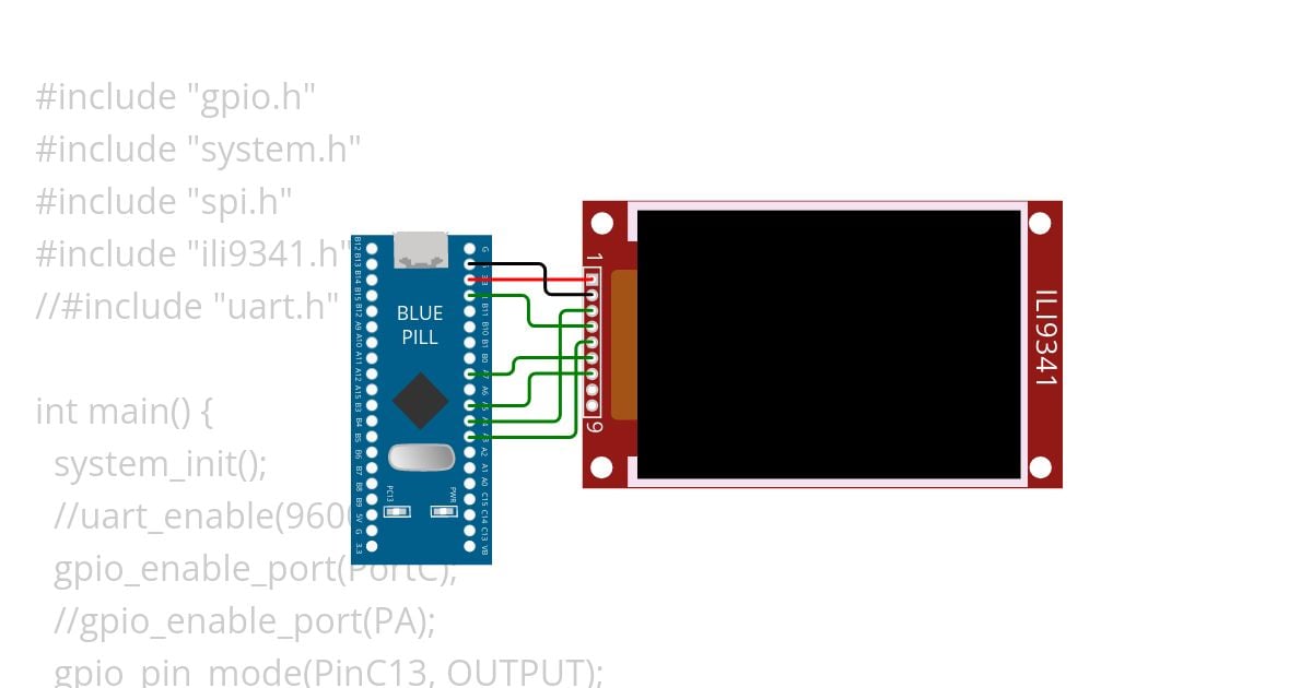 STM32 ili9341 simulation