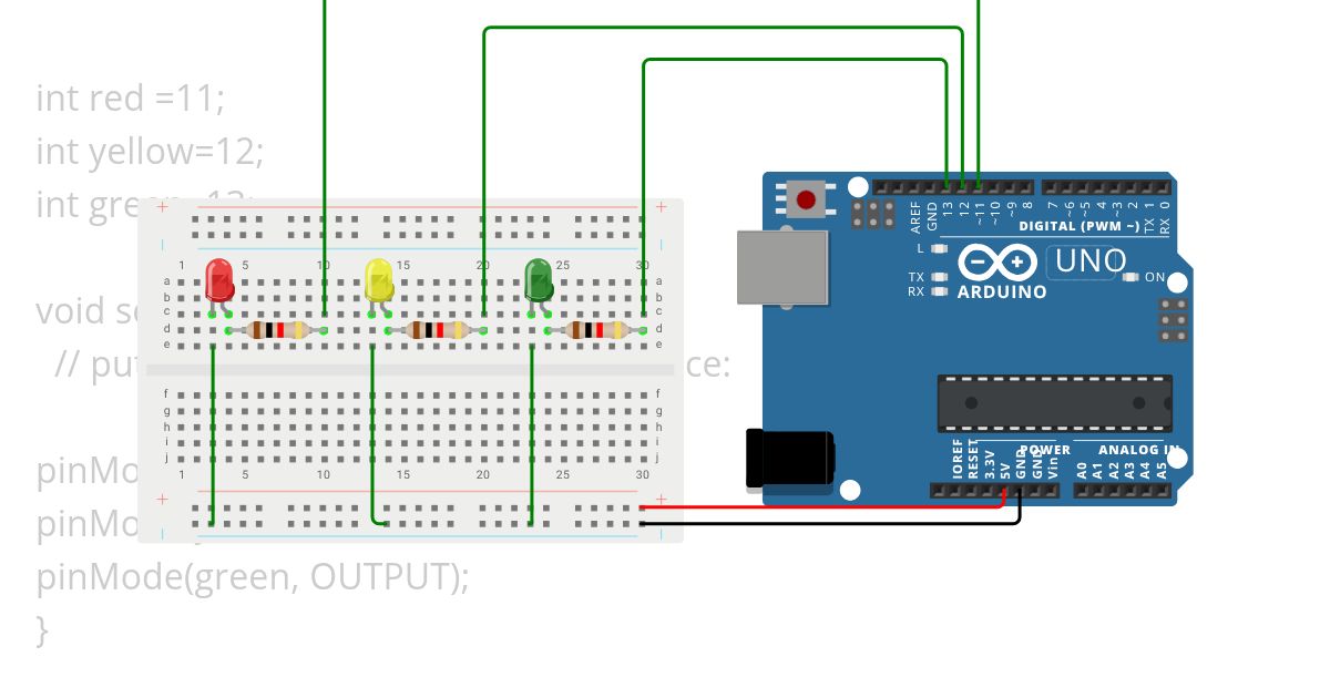 LED blinking simulation