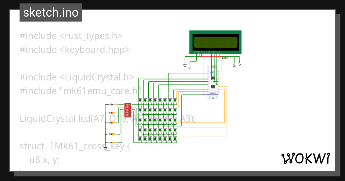 STM32 GPIO keyboard test Wokwi ESP32, STM32, Arduino Simulator