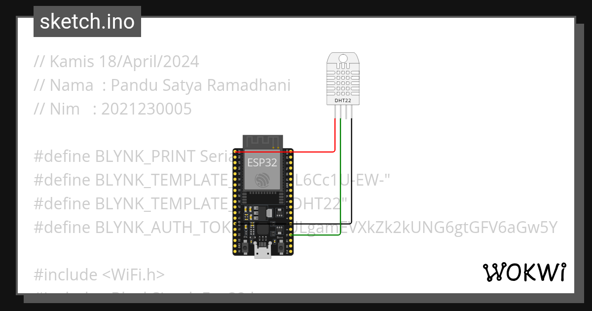 Praktikum 7.2 Bekerja dengan Sensor Temperatur dan Kelembabann - Wokwi ...