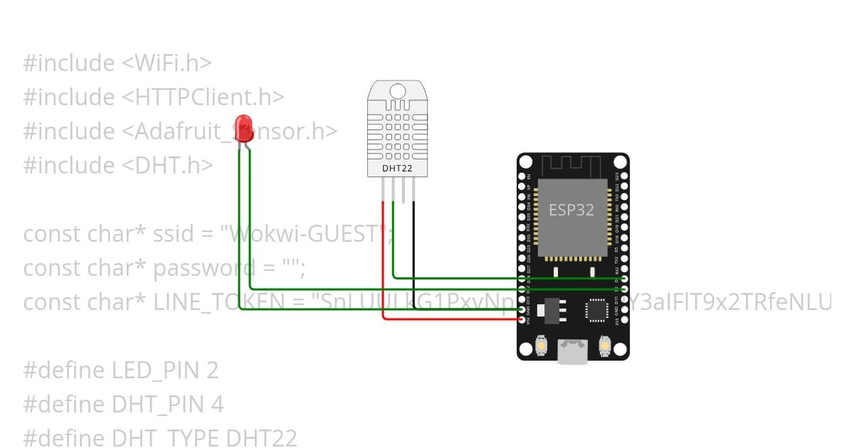 DHT SENSOR LiNE simulation