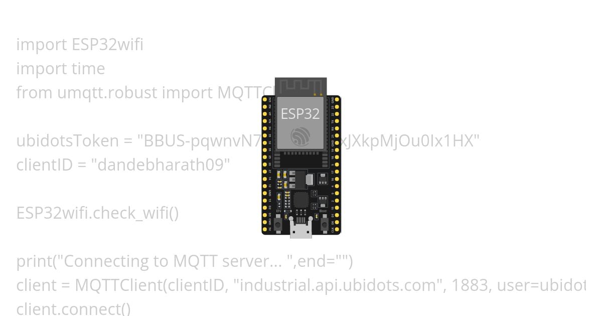 connecting to WIFI and ubidots simulation