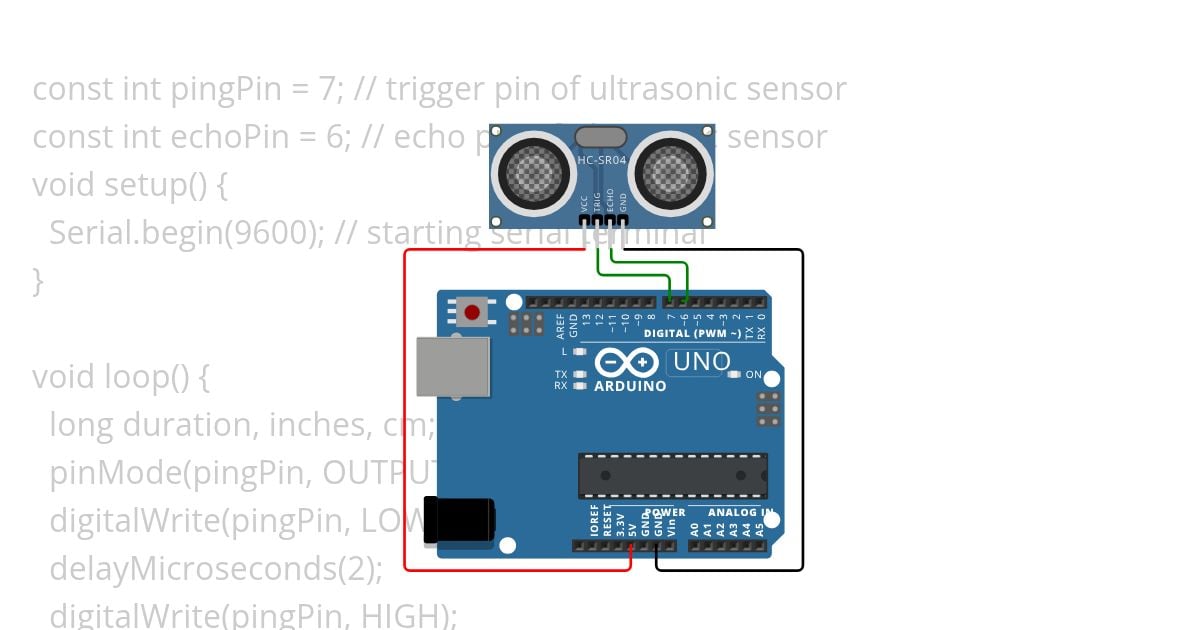 Ultrasonic sensor simulation