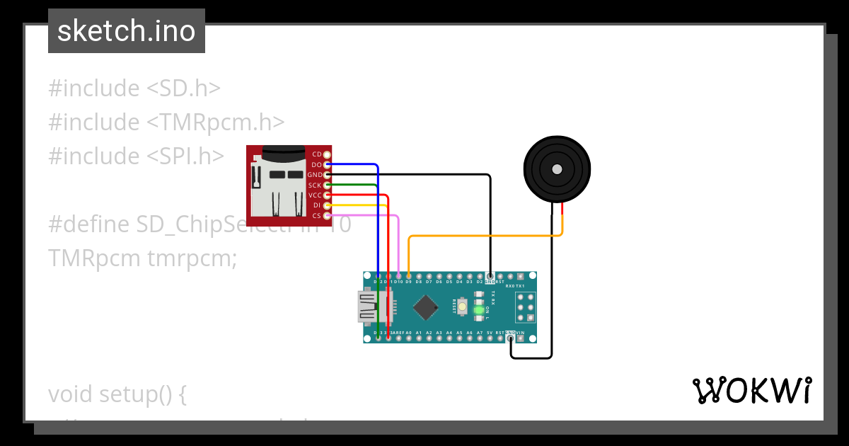 Audio Player Wokwi Esp32 Stm32 Arduino Simulator