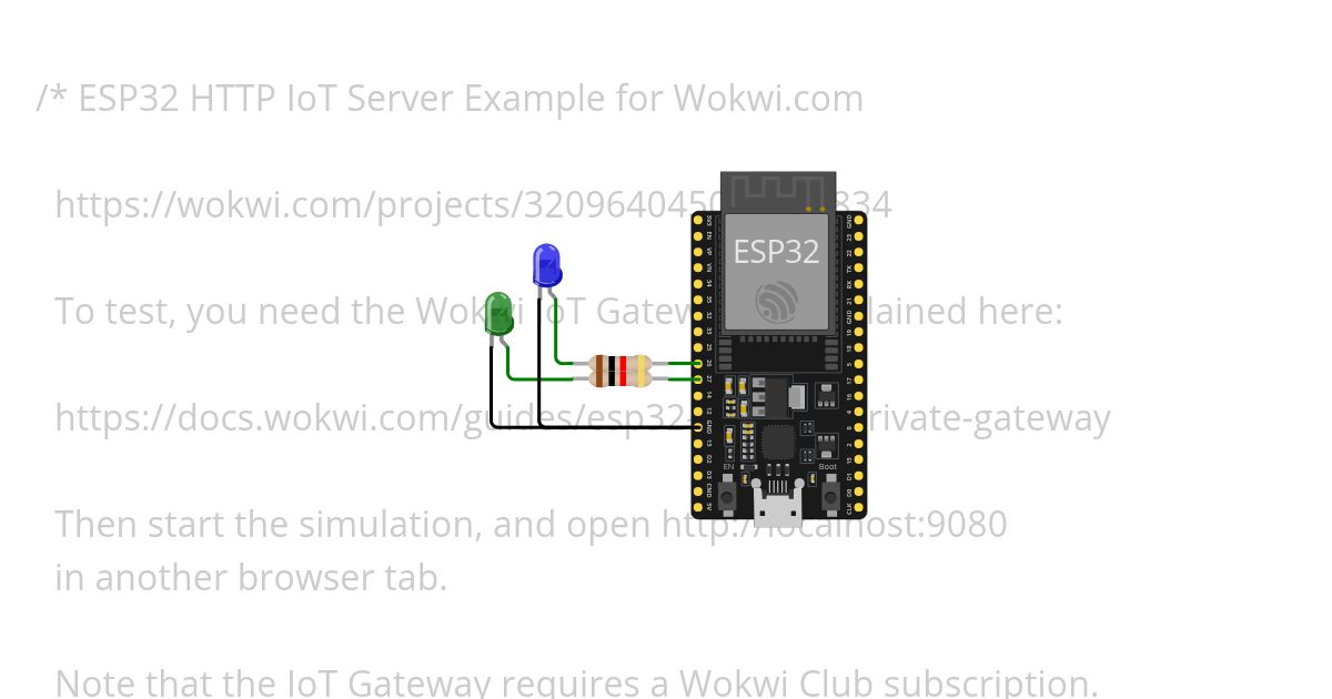 ESP32 HTTP Server simulation