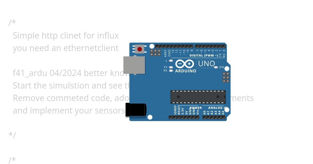 ArduinoUNO InfluxDB simulation