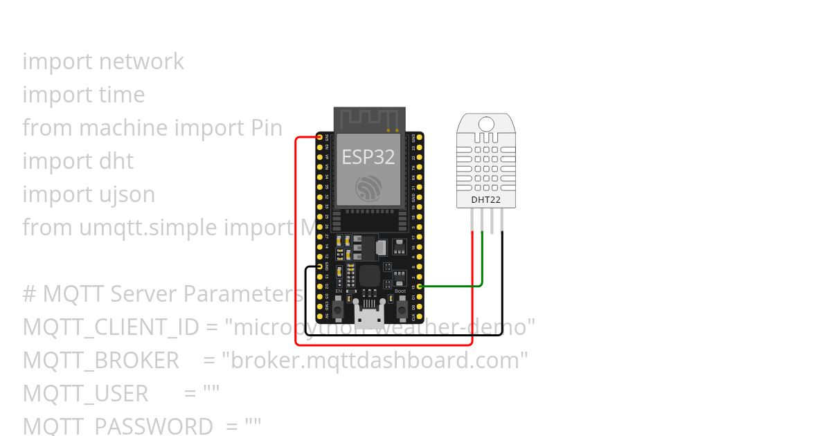  Devlopment of IoT Using ESP32 MicroPython MQTT  by BALAJI GODARI simulation