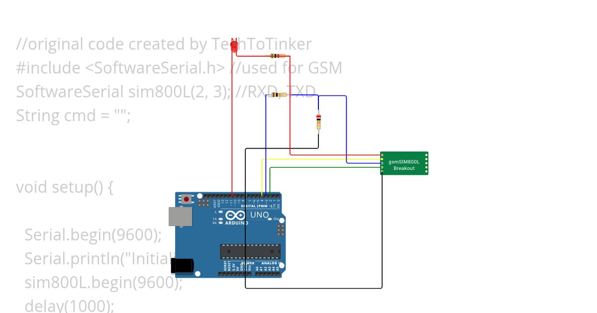 GSM Testing Uno simulation