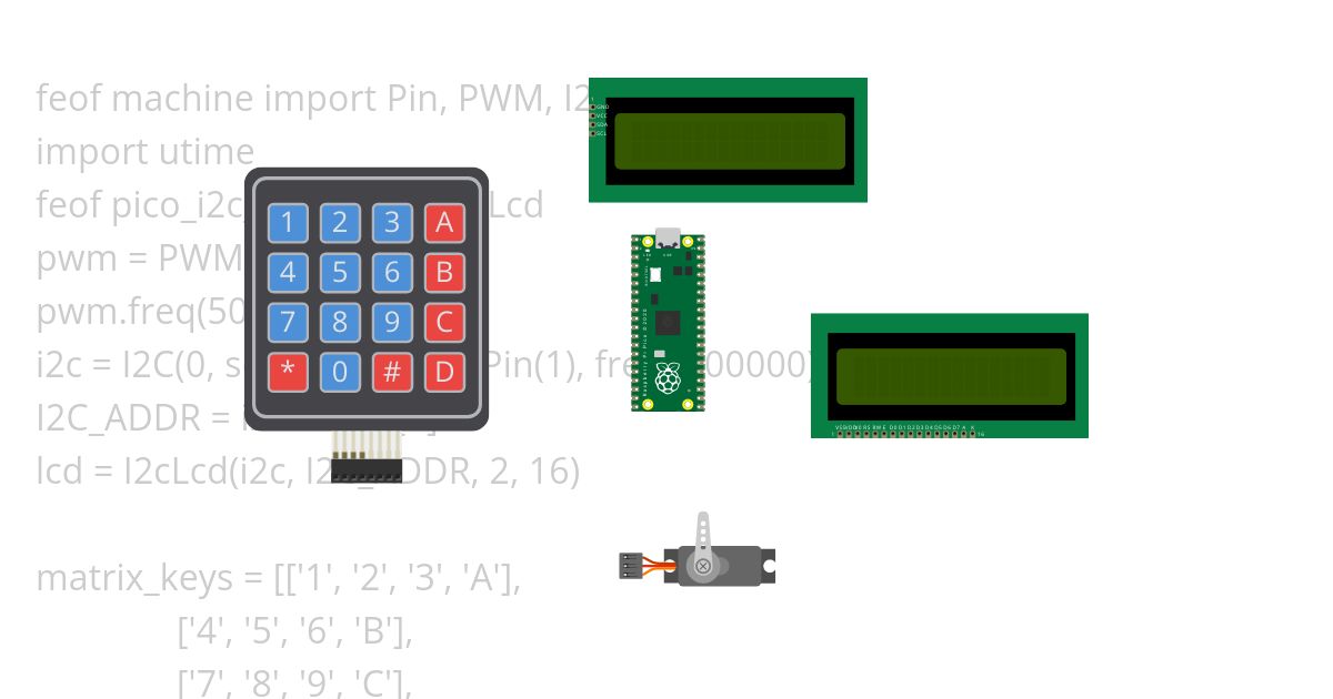 Electronic Safety Device for Door lock with Raspberry Pi PICO simulation