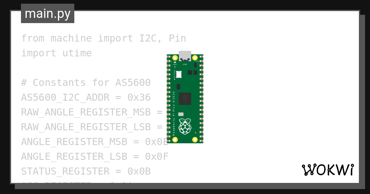 MIcroPython as5600 - Wokwi ESP32, STM32, Arduino Simulator