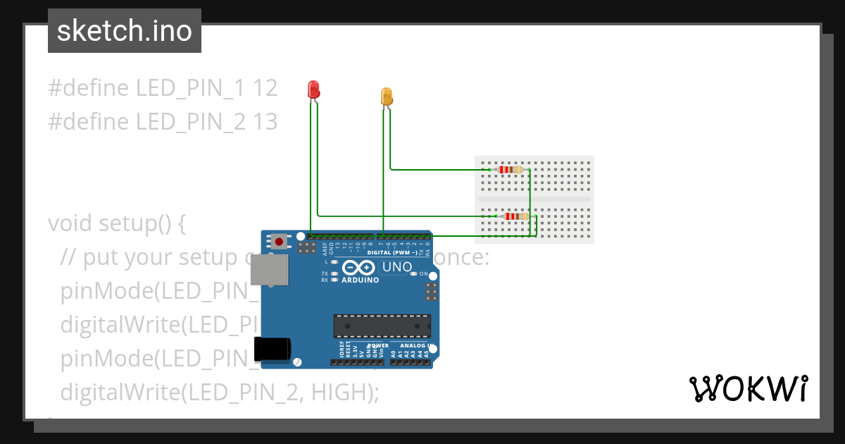 Led not blinking Wokwi ESP32, STM32, Arduino Simulator