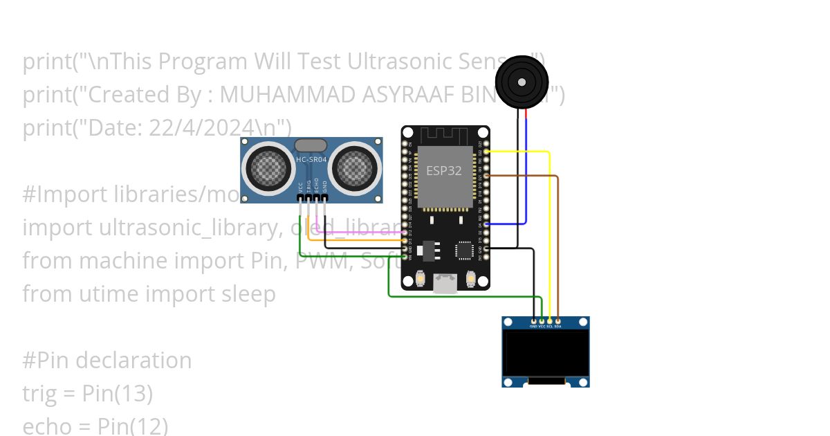 Ultrasonic Sensor simulation