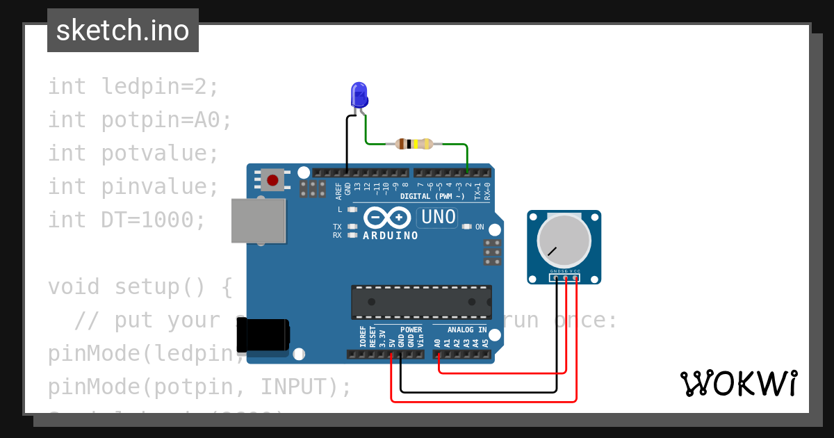 Potensio_Analog - Wokwi ESP32, STM32, Arduino Simulator