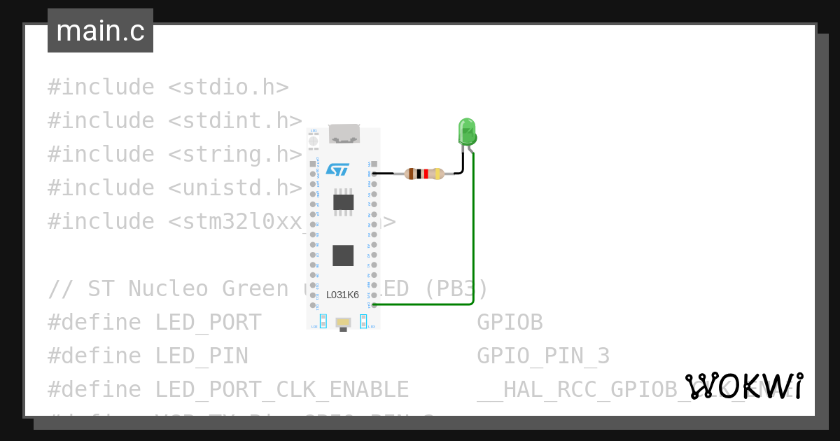 St nucleo l031pwm wokwi esp32 stm32 arduino simulator
