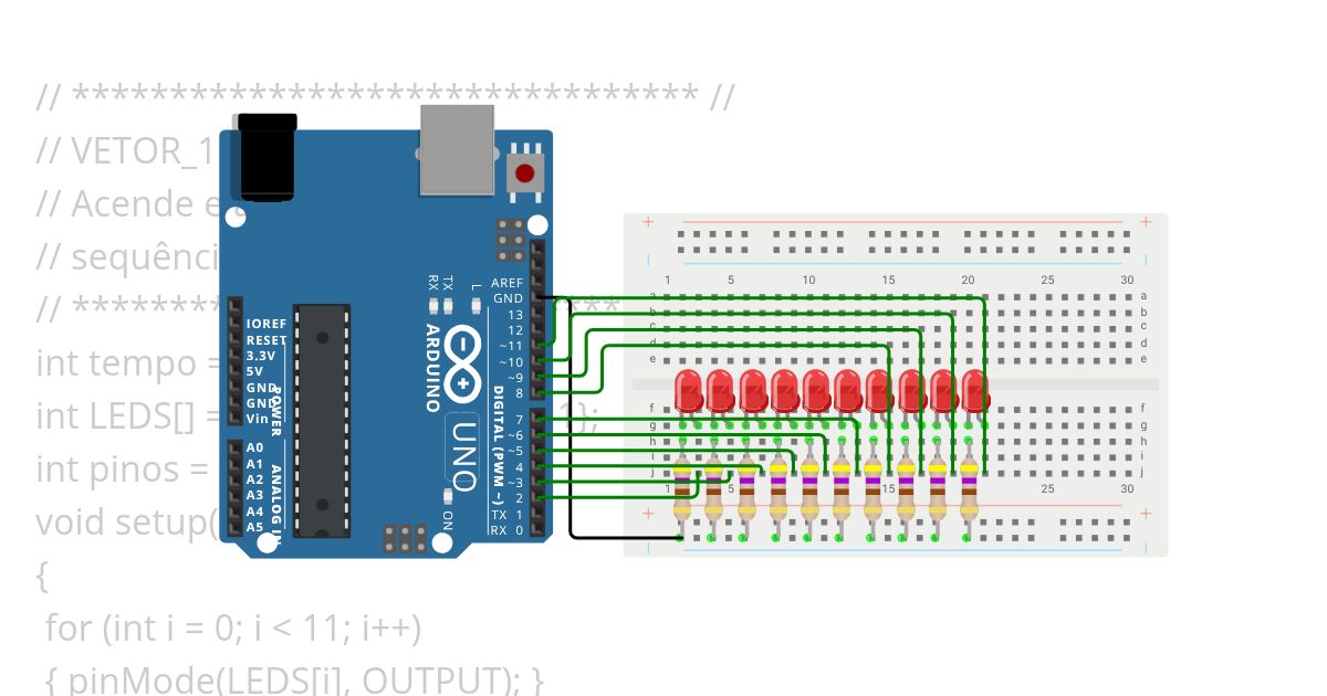 circuito 1 - display 7 segmentos simulation
