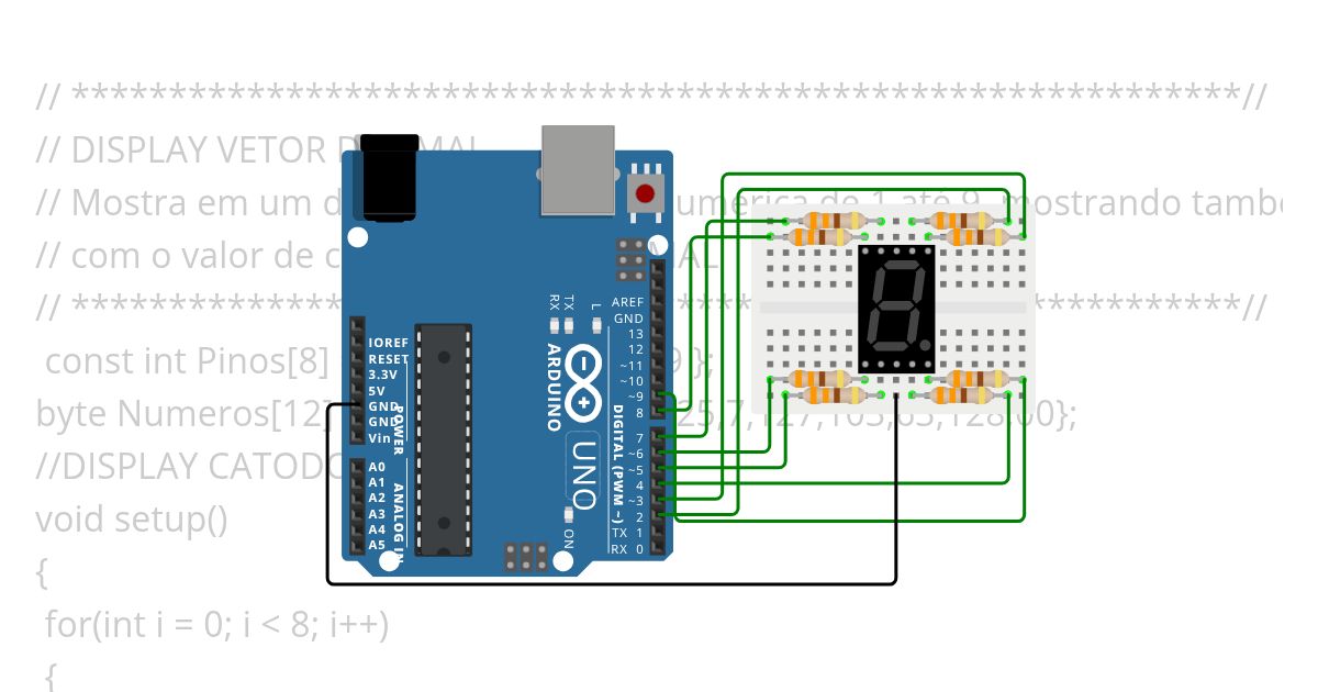 circuito 4 - display 7 segmentos simulation