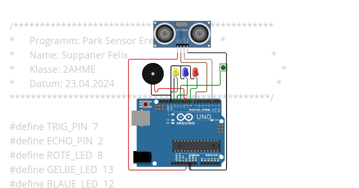 Park sensor erweitert simulation