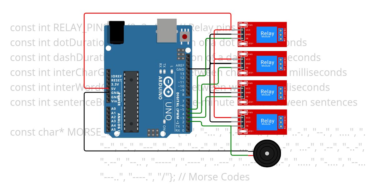 Morse code simulation