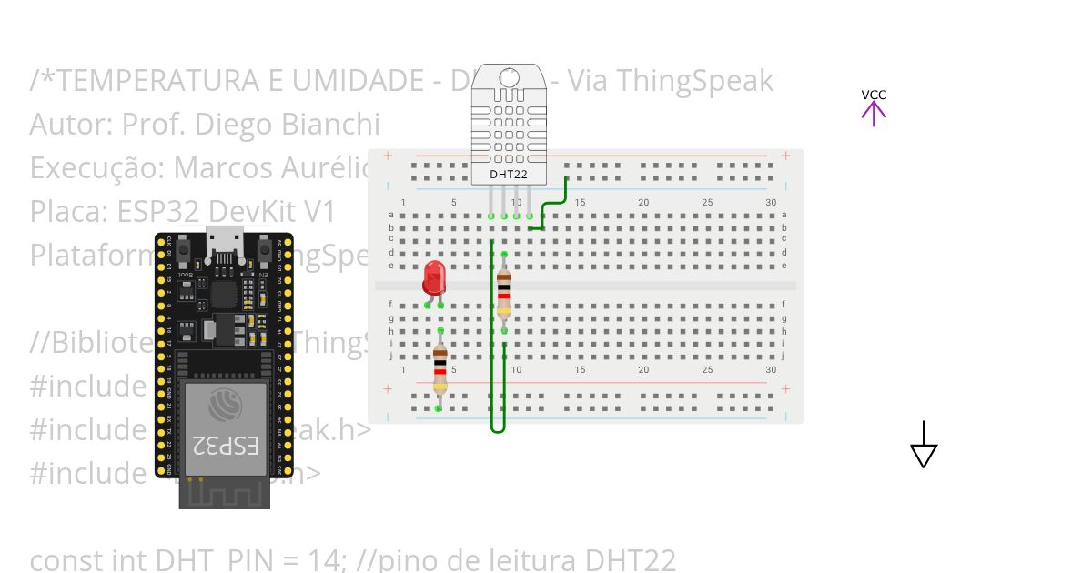 ESP32 Iot C++ ThingSpeak simulation