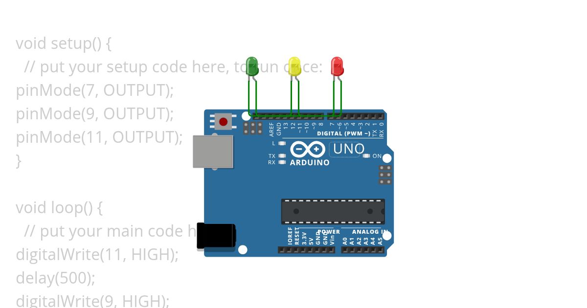 Projek  lampu LED wokwi arduino uno Copy simulation
