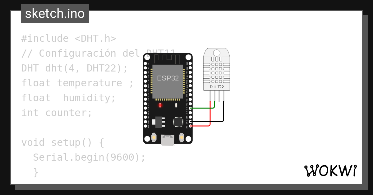 DHT Sensor ESP32 SIMULACIÓN PROYECTO DE GRAD - Wokwi ESP32, STM32 ...