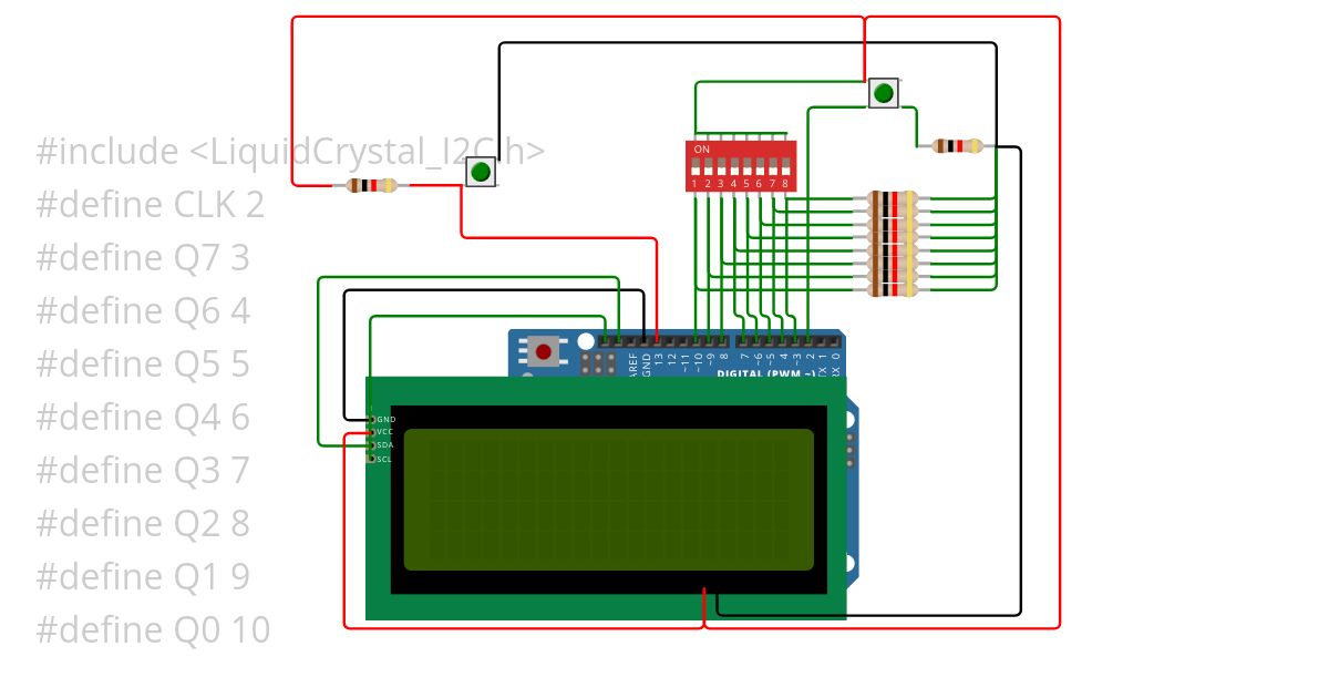 Logic analyzer LCD Display simulation