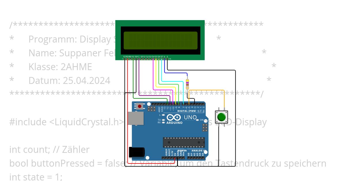Display mit Statemaschine simulation