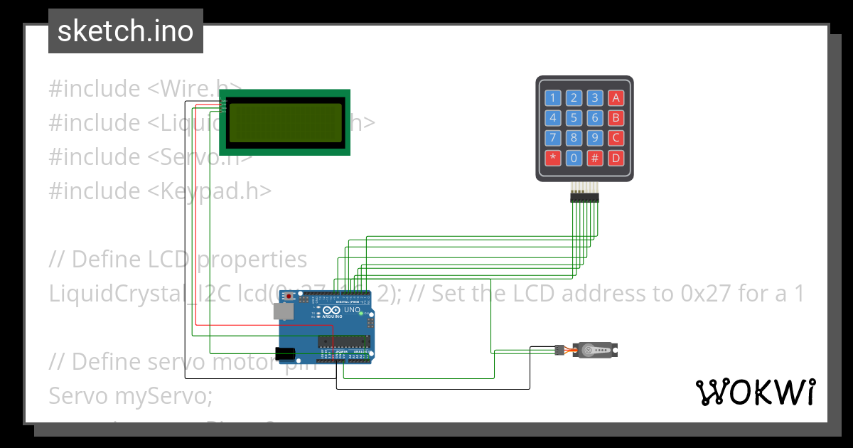 Electronic safe box using keypad - Wokwi ESP32, STM32, Arduino Simulator