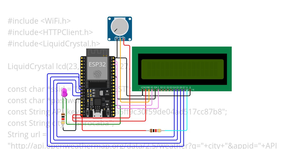 LCD Api Weather simulation