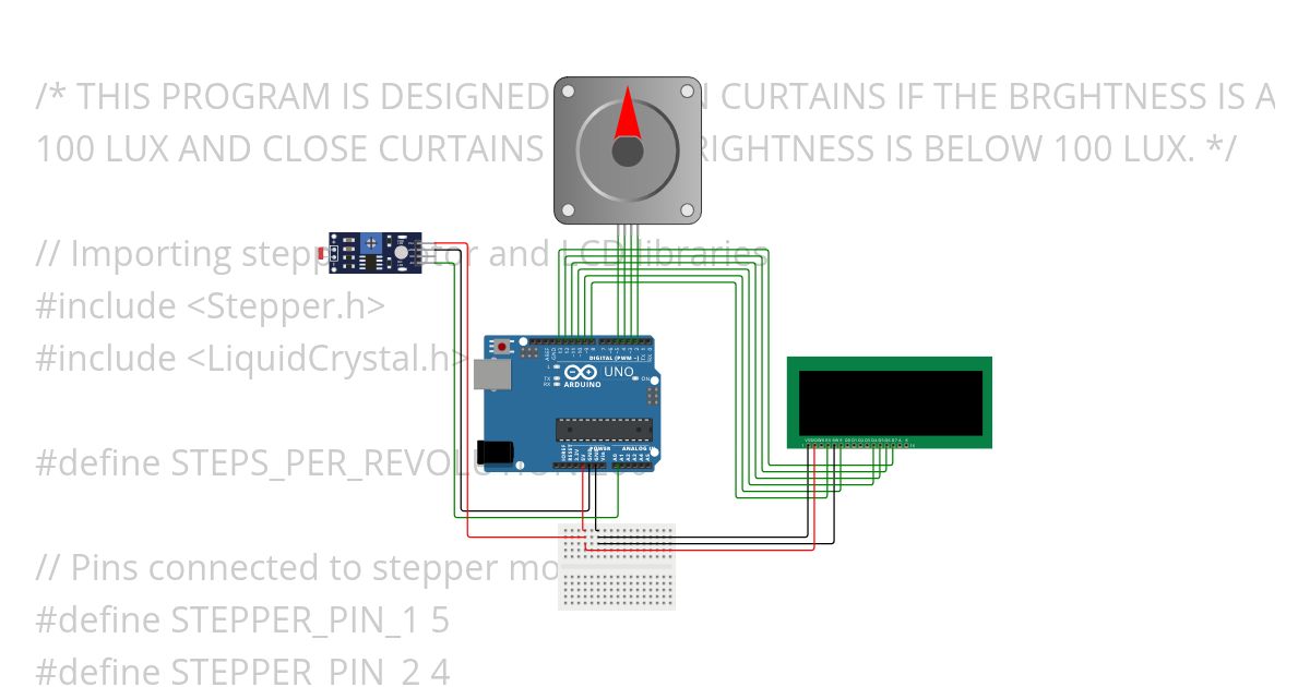 Automatic Curtain Opener/Closer simulation