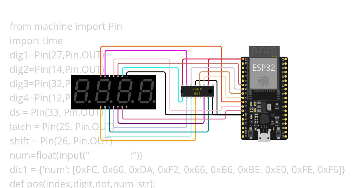 4xLED Display NumberS  simulation