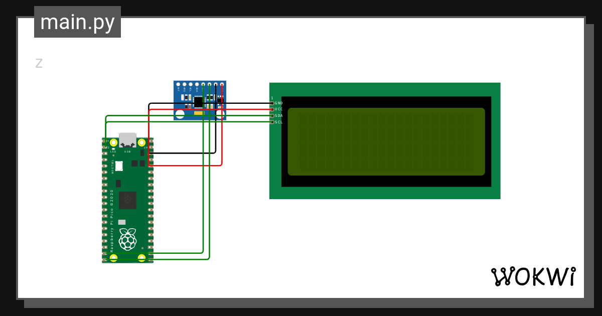 Raspberry Pi Pico LCD I2C 2 i2c components - Wokwi ESP32, STM32 ...
