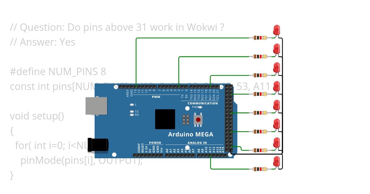 Do pins above 31 work in Wokwi simulation
