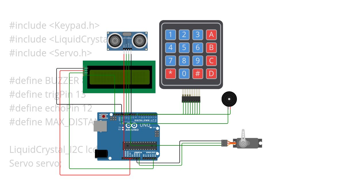 smart door lock system  simulation