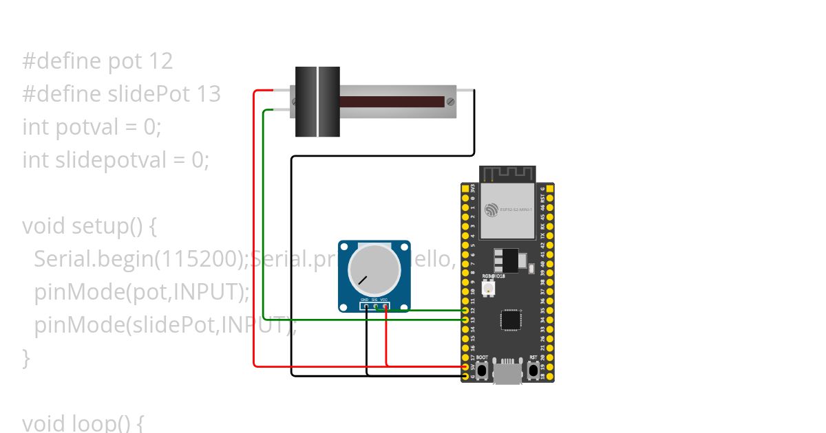 Potentiometer simulation