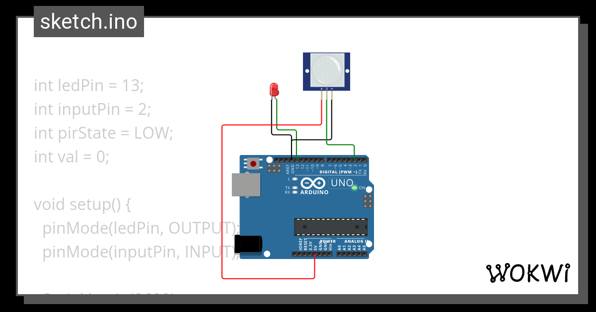 Pir Sensor Wokwi Esp Stm Arduino Simulator