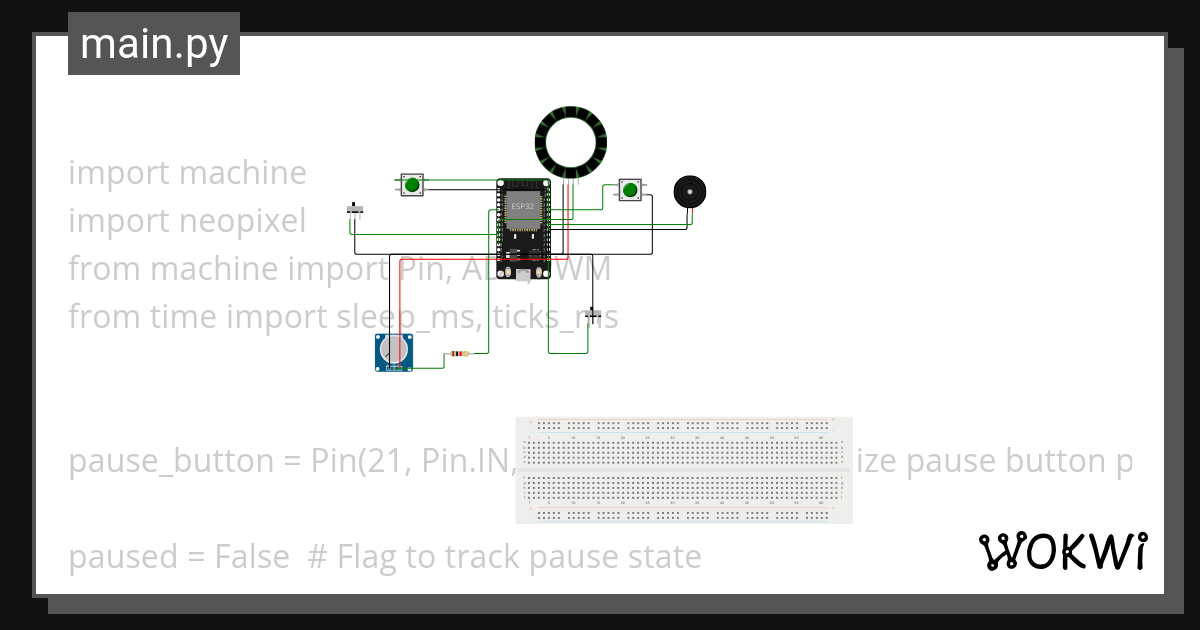 Spellenklok__merged_pause_1switch - Wokwi ESP32, STM32, Arduino Simulator image.