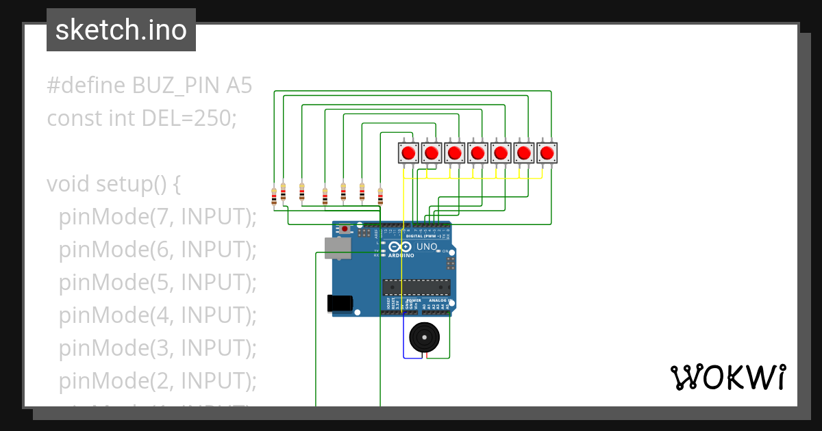 Vadym's_ xylophone Wokwi ESP32, STM32, Arduino Simulator