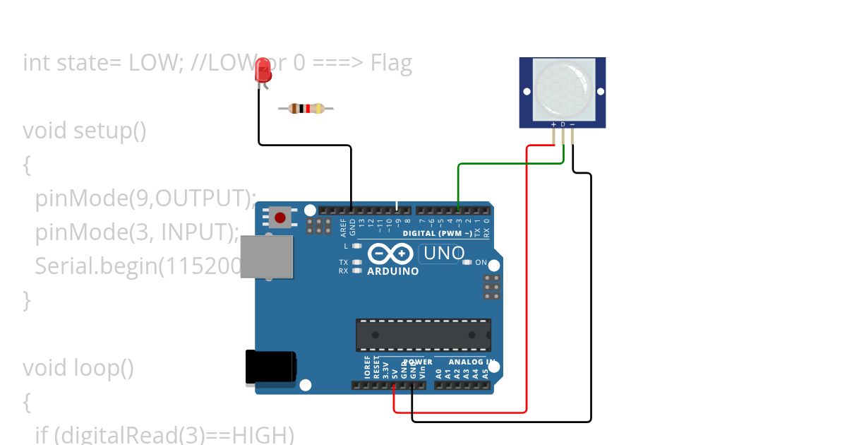 PIR-Motion Sensor 01 simulation