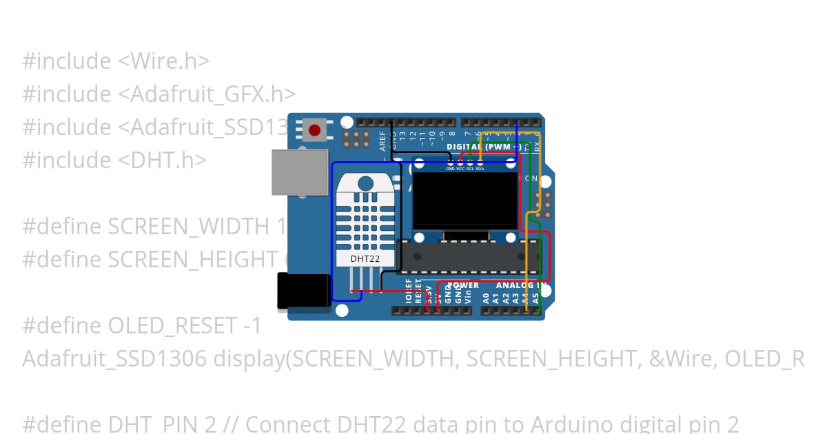 Weather Sensor SSD1306 Display simulation