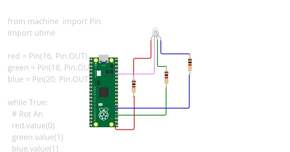 RGB LED Tutorial simulation