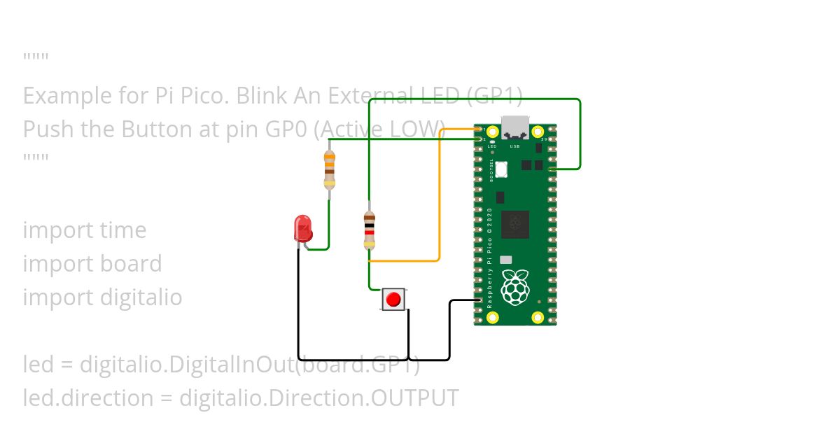 Active Low Push Button simulation