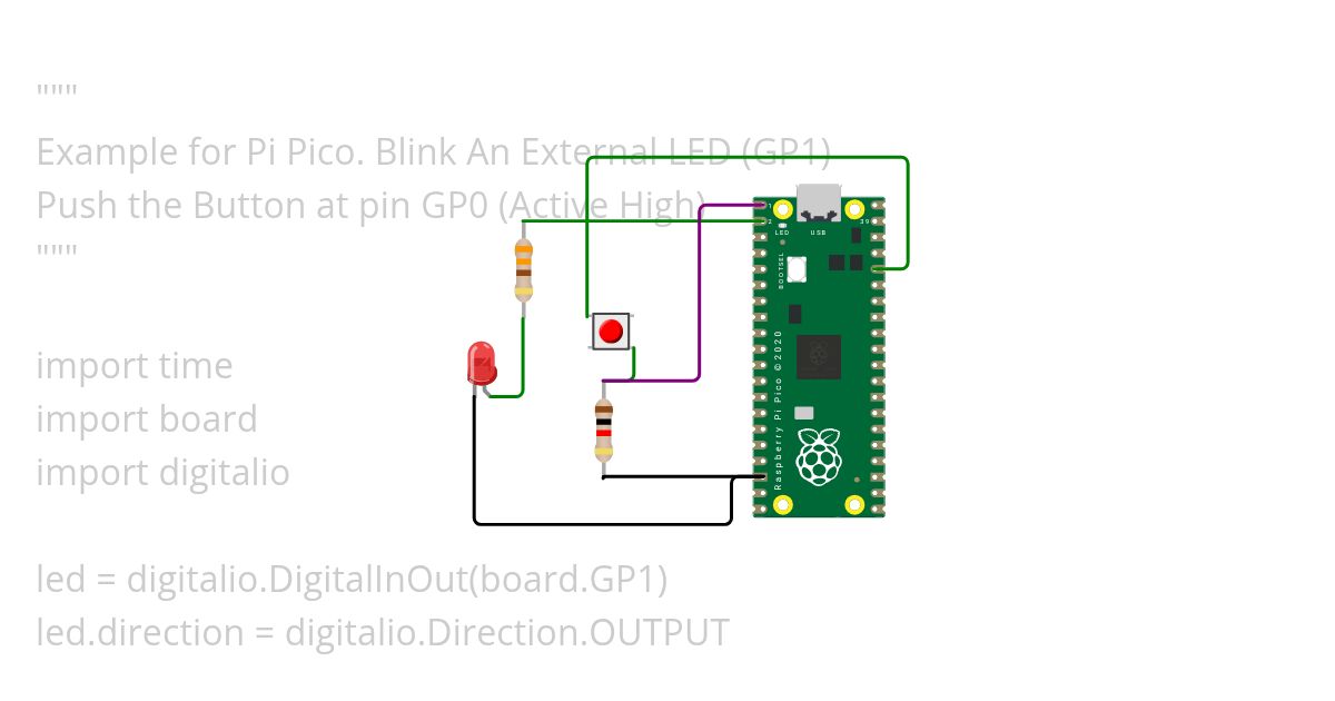 Active High Push Button simulation
