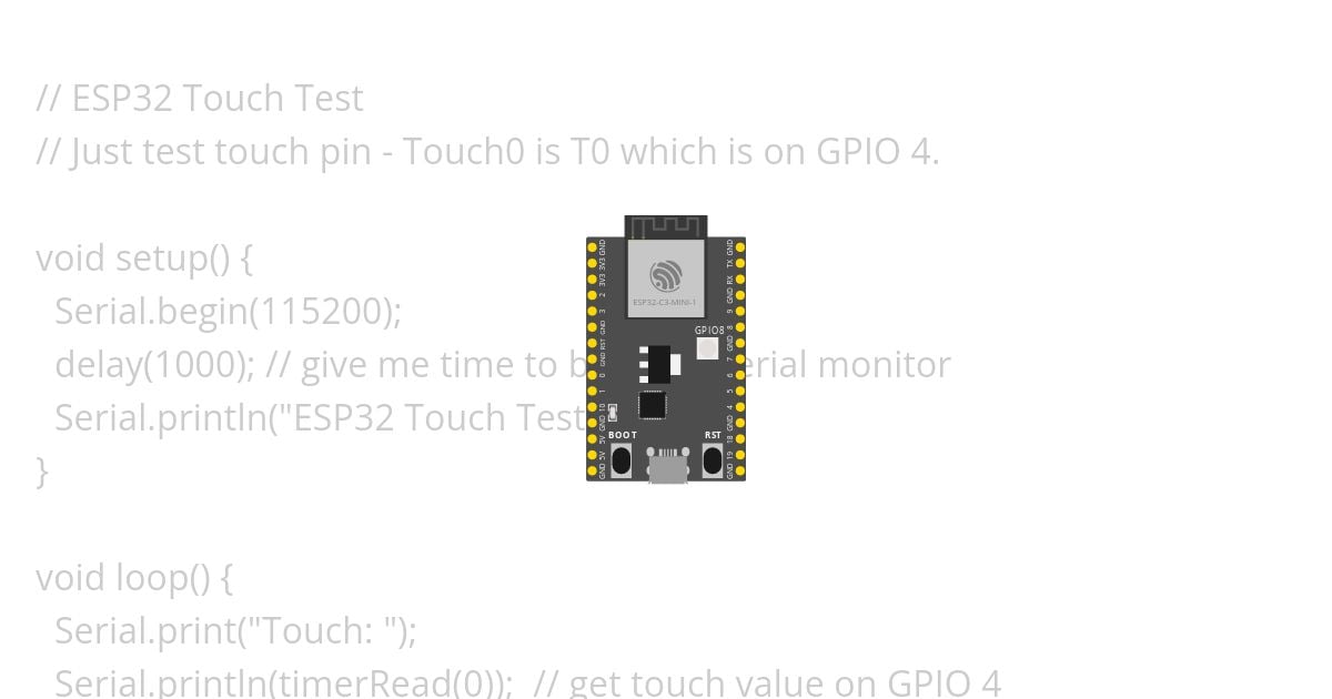 esp32 touch pin simulation