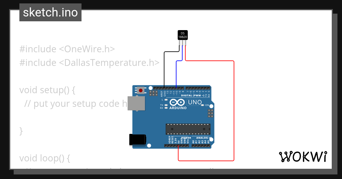 ds18b20 - Wokwi ESP32, STM32, Arduino Simulator