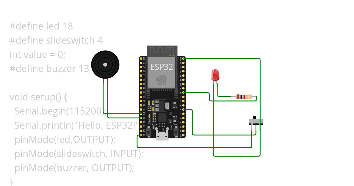 Slide switch with Buzzer simulation