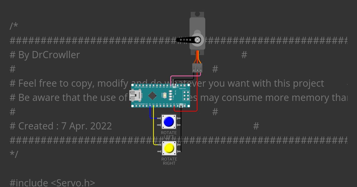 Two buttons-controlled servo Copy